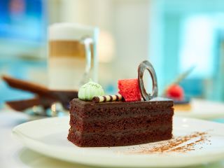 A Close Up Of A Piece Of Cake On A Plate