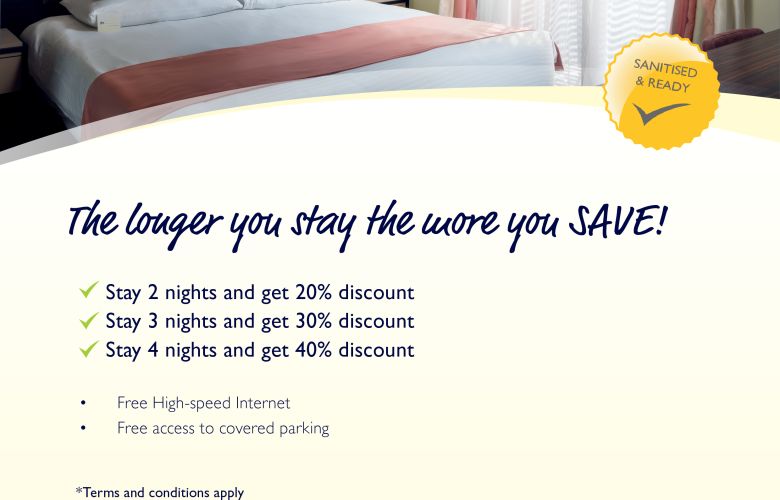 The longer you stay the more you save!